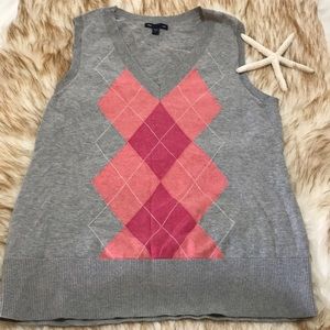 GAP women’s sz L argyle preppy vest